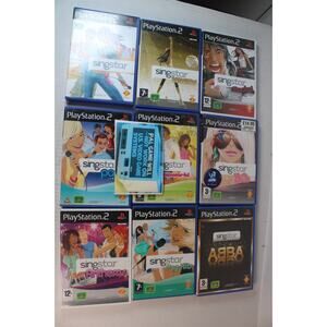 9 Games Lot: Singstar Bundle (Sony PS2) PAL version - not for U.S. Consoles